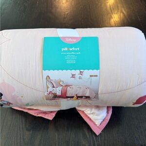 Pillowfort Pink and White Quilt